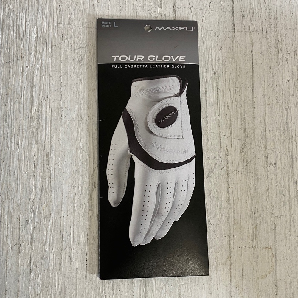 Maxfli White Tour Golf Glove Men’s Right L NEW